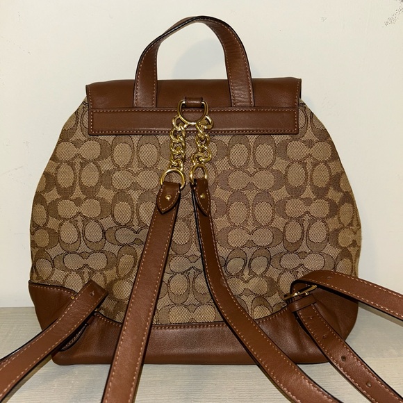 Coach Brown and Tan Women's Backpack - Picture 2 of 4